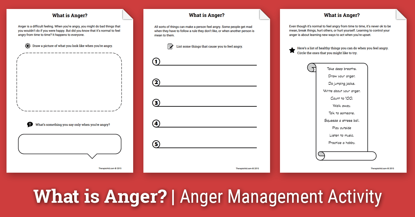 Anger Activity For Children What Is Anger Worksheet Therapist Aid Anger Activity For Children What Is Anger Worksheet Therapist Aid