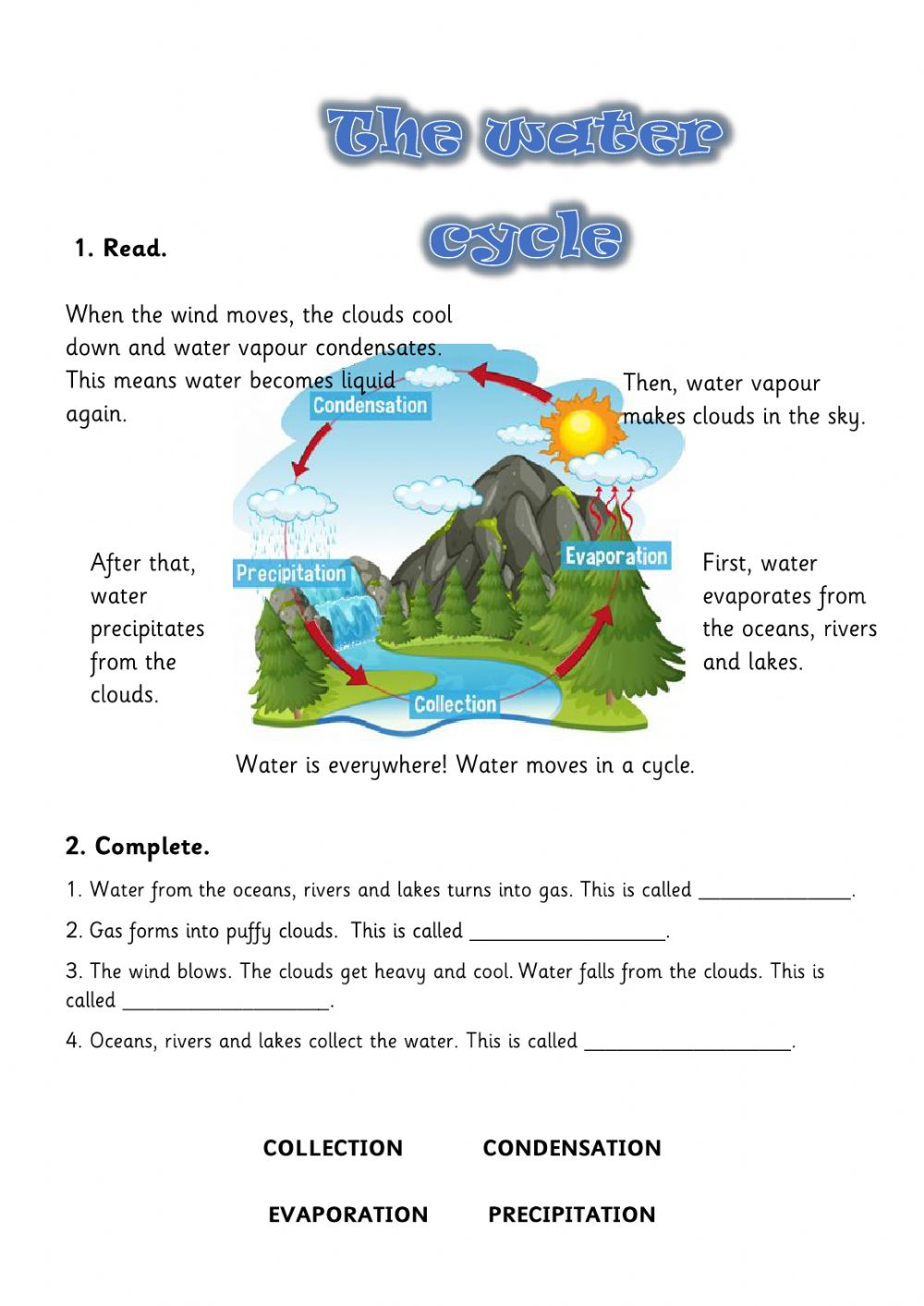 Ficha Interactiva De The Water Cycle Ficha Interactiva De The Water Cycle
