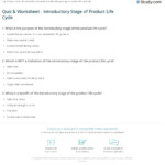 Quiz Worksheet Introductory Stage Of Product Life Cycle Study