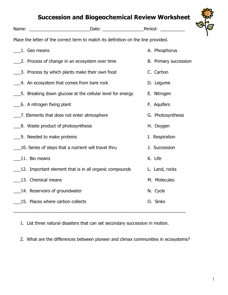 17 Primary Vs Secondary Succession Worksheet Worksheeto