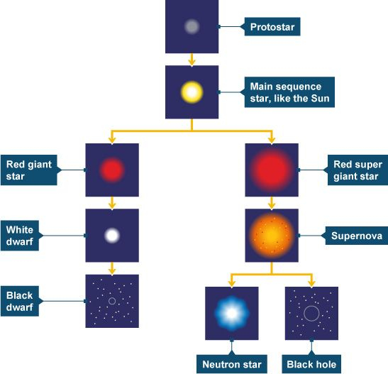 BBC GCSE Bitesize Life Cycles Of Stars Star Life Cycle Life