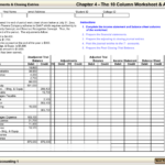 Chapter 4 The 10 Column Worksheet Accounting Cycle
