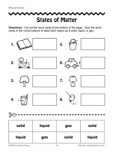 Free Printable Phases Of Matter Worksheets Click Here Free