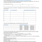 Rocks And Rock Cycle Webquest Name Part 1 1 Go To The